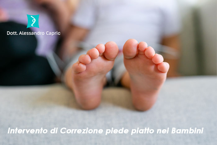 intervento piede piatto bambino
